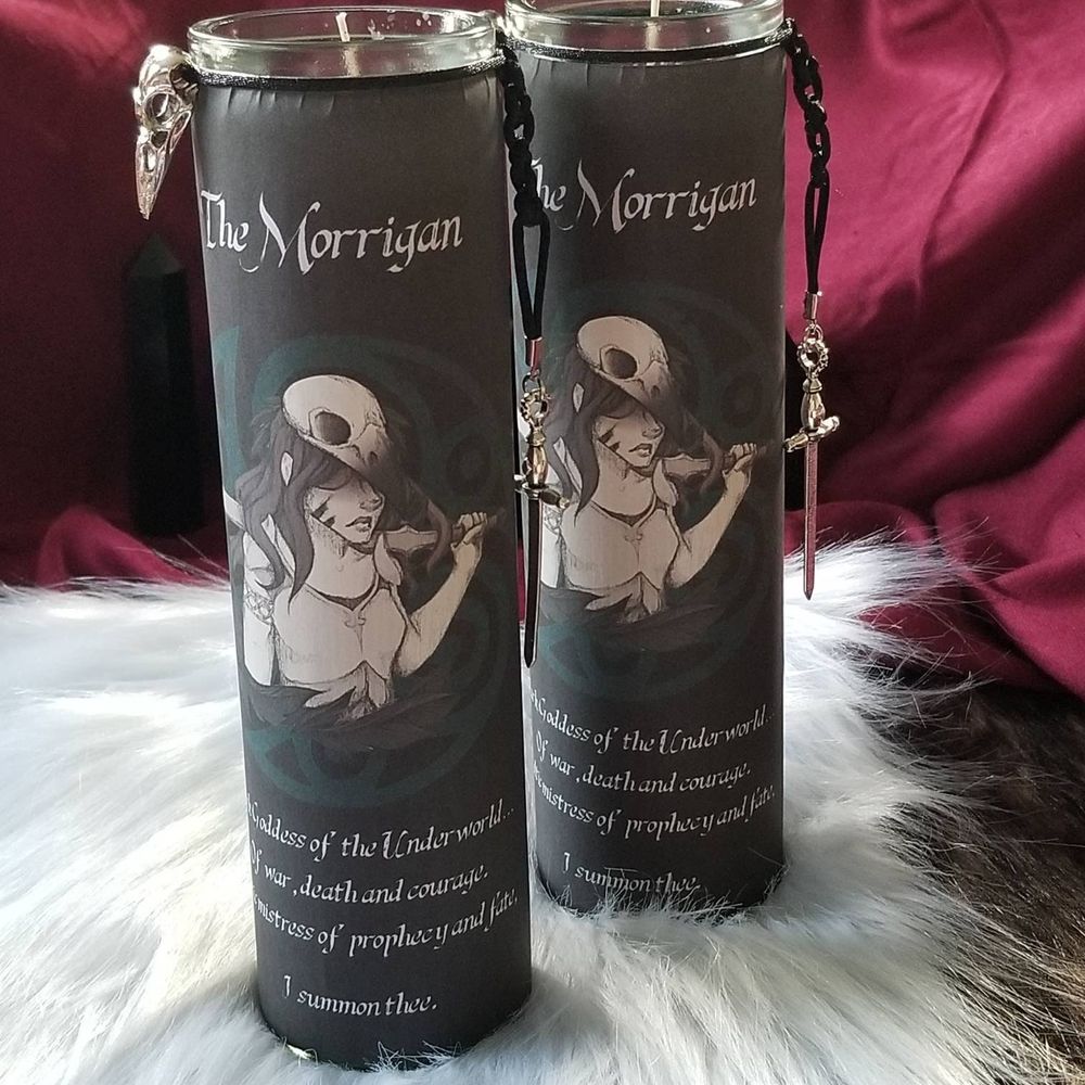 The Morrigan Dark Goddess Candle
